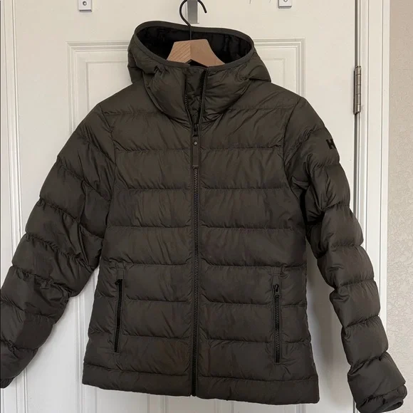 Helly Hansen Svalbard Down Jacket Womens XS Hooded Charcoal Gray Beluga - Picture 1 of 6